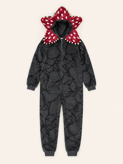 Venus Flytrap Hooded Halloween Onesie Pajamas