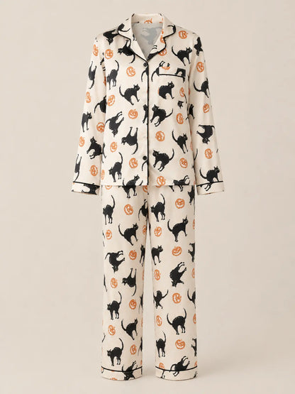Halloween Pumpkin Print Pajamas