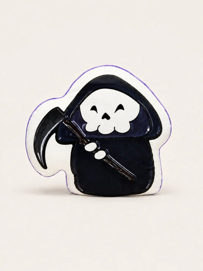 Halloween Shaped Plush Pillow, Pumpkin Ghost Grim Reaper Stuffed Doll, Spooky Home Decor Toy