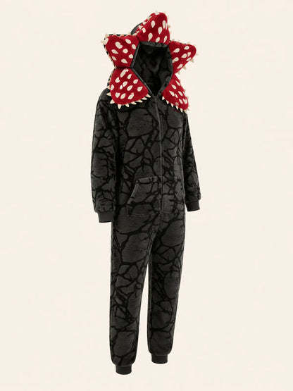 Venus Flytrap Hooded Halloween Onesie Pajamas