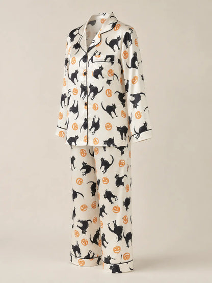 Halloween Pumpkin Print Pajamas