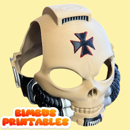 🔥Cat Helmet, Cool Gothic Pet Armor Mask for Cats & Small Dogs, Adjustable Lightweight Halloween Cosplay Costume, Sci-Fi Inspired Skull Kitty Decor Accessory for Photo Shoots