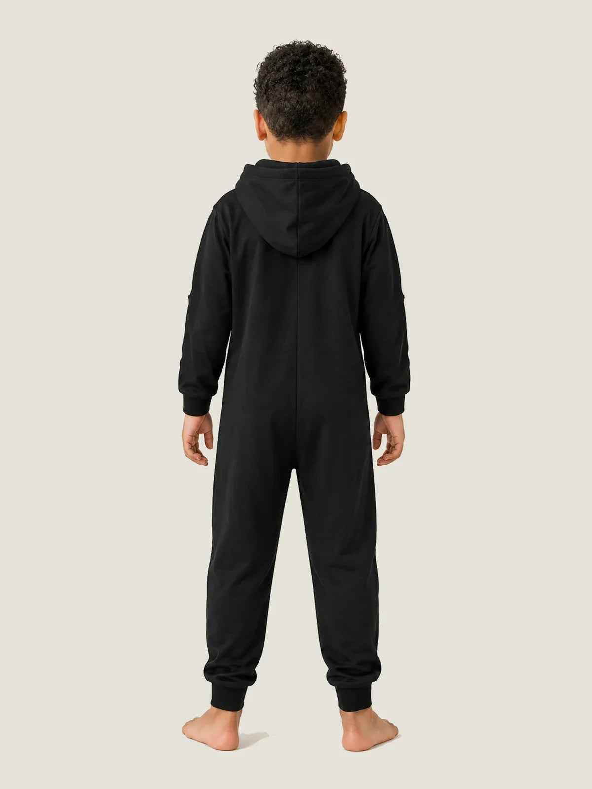 Kids’ Glow-in-the-Dark Skeleton Hooded Jumpsuit for Halloween