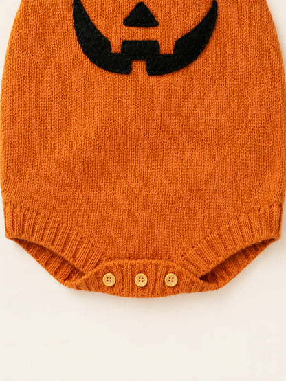Baby Halloween Embroidered Suspender Romper