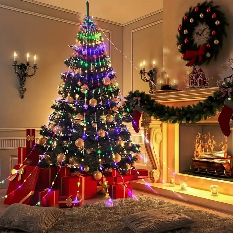 🎅🔥8 Modes  Christmas LED Firefly Twinkle String Lights