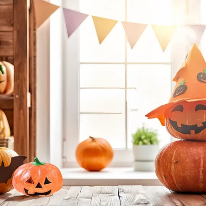 🎃 Glitter Pumpkin Squishy Fidget Toy 2‑in‑1 Halloween Desktop Decoration