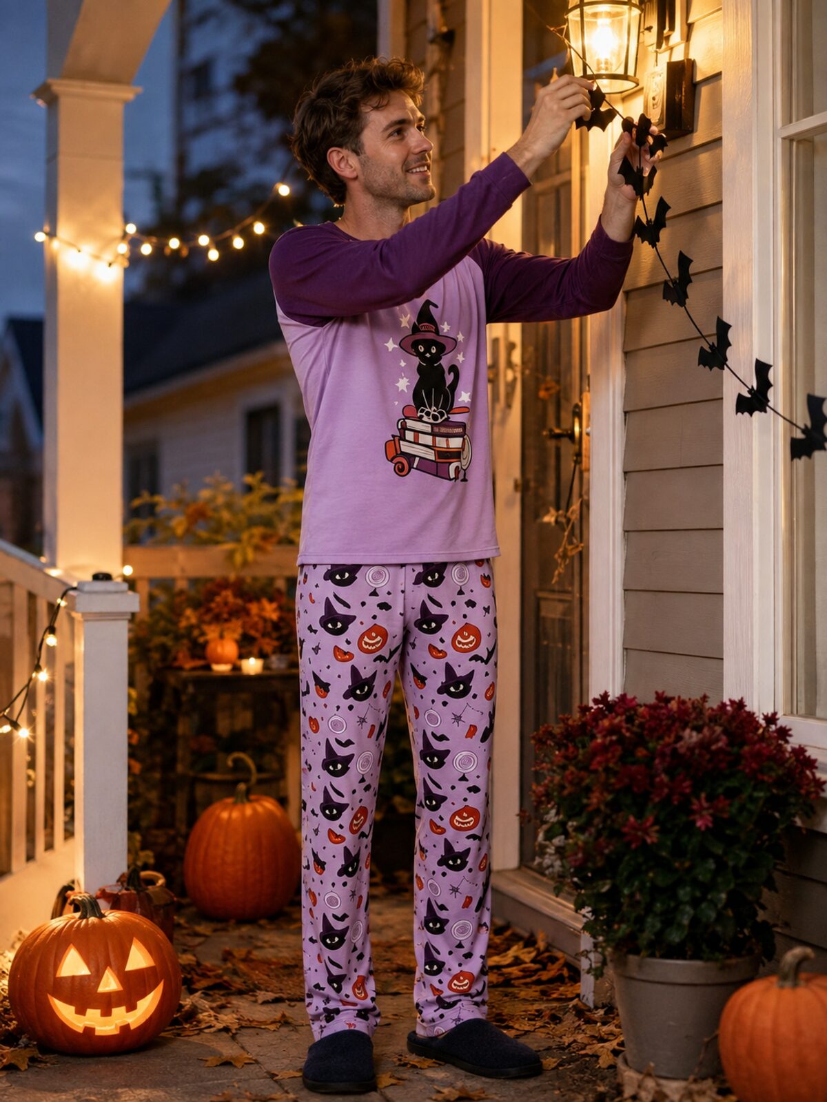 Unisex Halloween Matching Pajama Set, Spooky Home Sleepwear