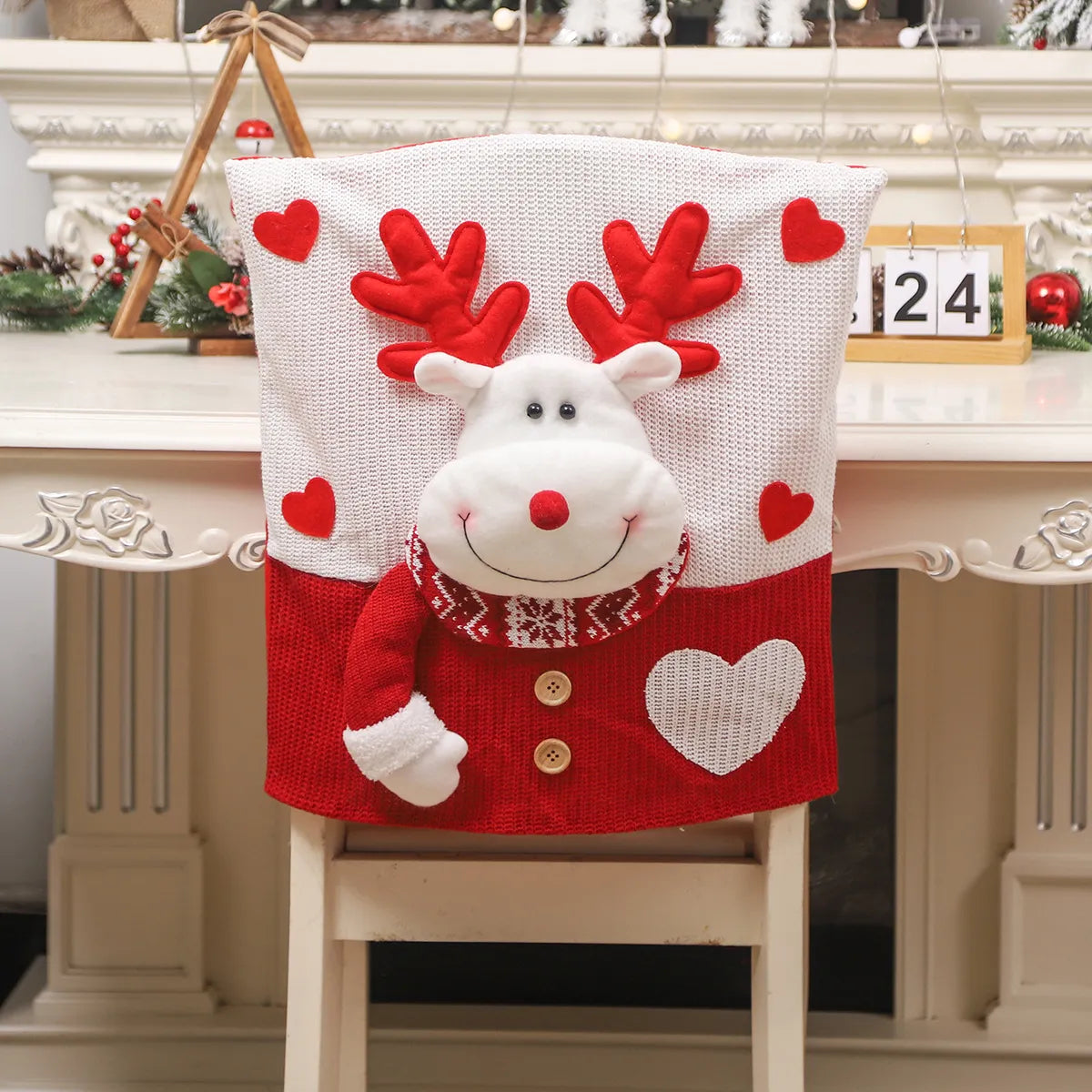 💥Cute Christmas Themed Chair Cover🎄