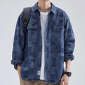 Modern fit washed denim overshirt