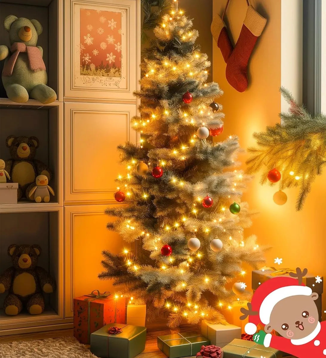🎅🔥8 Modes  Christmas LED Firefly Twinkle String Lights