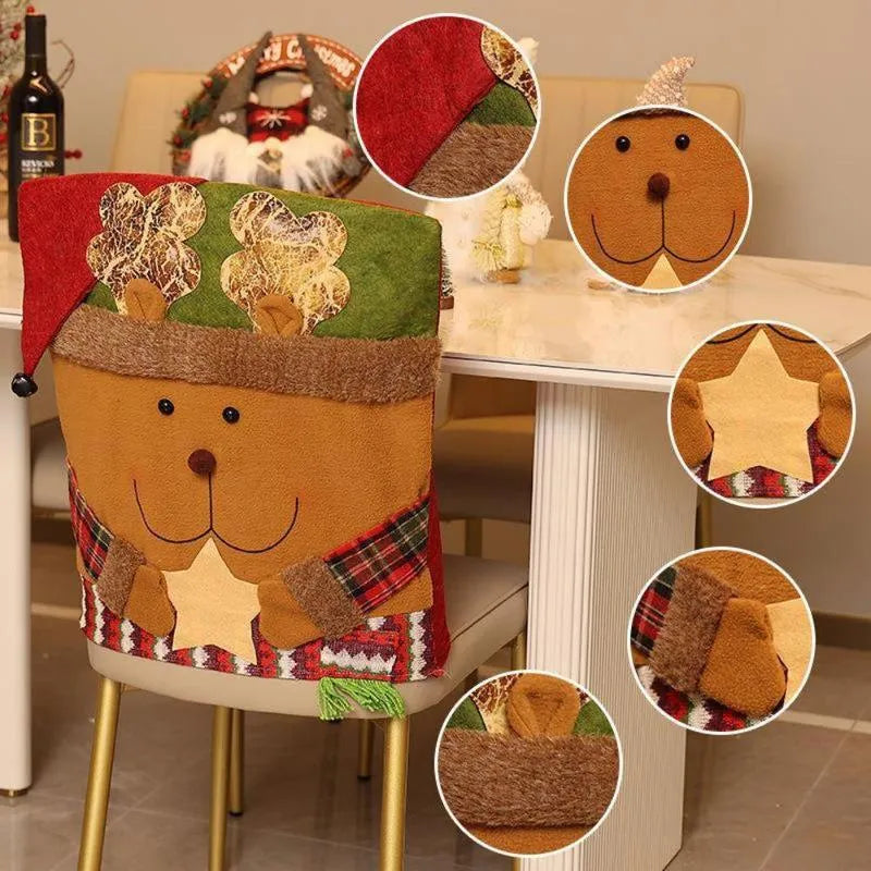 💥Cute Christmas Themed Chair Cover🎄