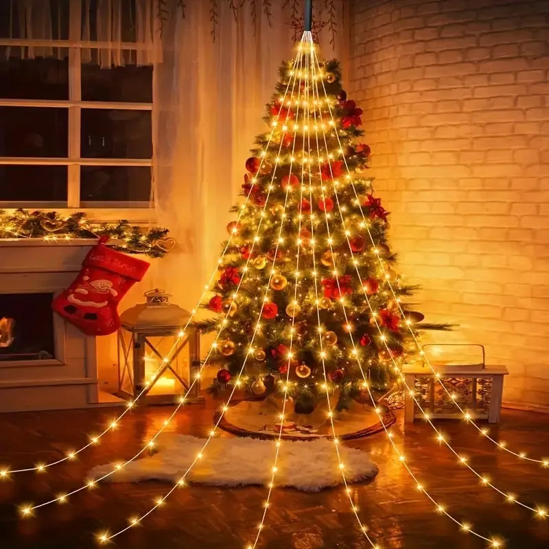 🎅🔥8 Modes  Christmas LED Firefly Twinkle String Lights