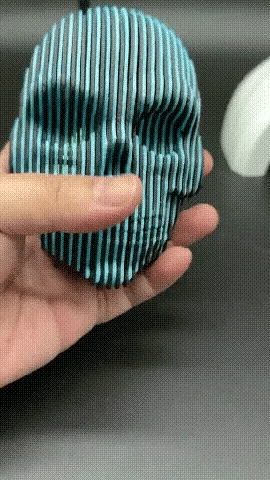 Halloween Decor-3D Printed Luminous Quantum Skull , Glow in The Dark Quantum Skeleton Head